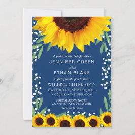 Inbjudan till elegant Blue Sunros Wedding