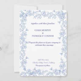 Inbjudan till elegant Blue Wedding