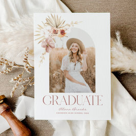 Inbjudan till elegant Boho Blommigt Studenten