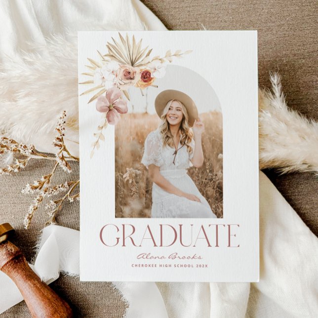 Inbjudan till elegant Boho Blommigt Studenten (Skapare uppladdad)