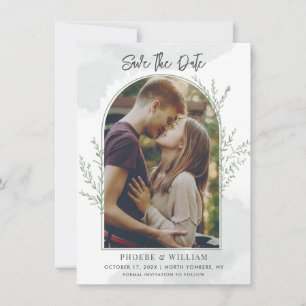 Inbjudan till elegant Boho Photo Arch-skript-bröll