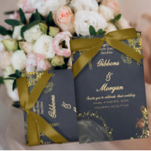 Inbjudan till elegant bröllop