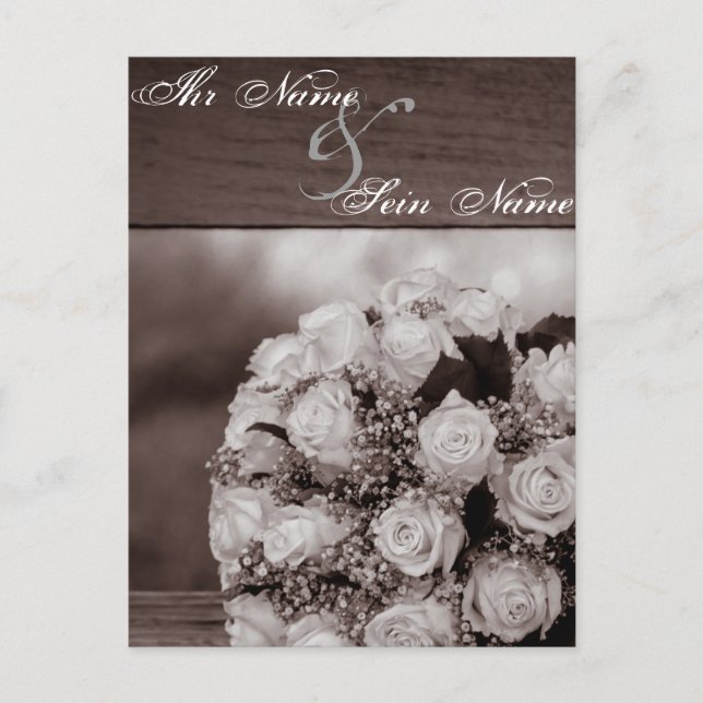 Inbjudan till elegant bröllop 12 (Framsida)