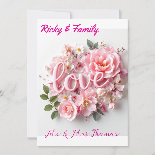 Inbjudan till elegant bröllop är en vacker början (Framsida)