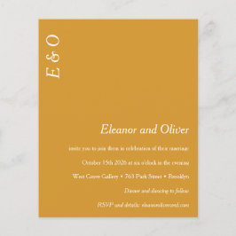 Inbjudan till Elegant bröllop för budgetminimala G