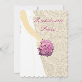 Inbjudan till elegant bröllop Gown Bachelorette-pa