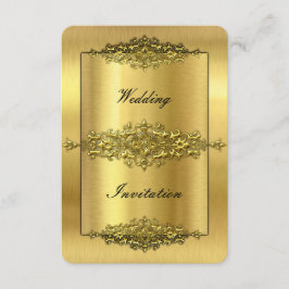 Inbjudan till elegant bröllop, Guld