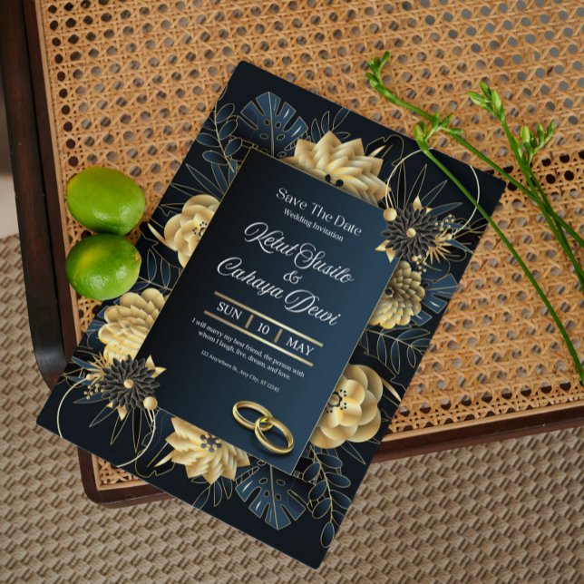 Inbjudan till elegant bröllop - Klassiskt bröllop  (Skapare uppladdad)