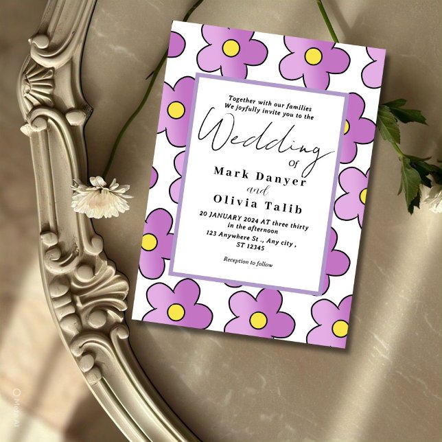 Inbjudan till elegant bröllop med modern kalligraf (Skapare uppladdad)