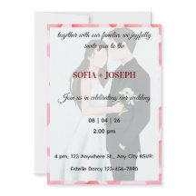 Inbjudan till elegant bröllop, Modern Bride and Gr