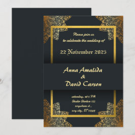 Inbjudan till elegant bröllop | Modern Bröllop-kor