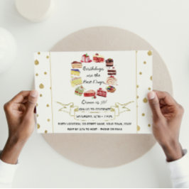 Inbjudan till elegant Cake Birthday