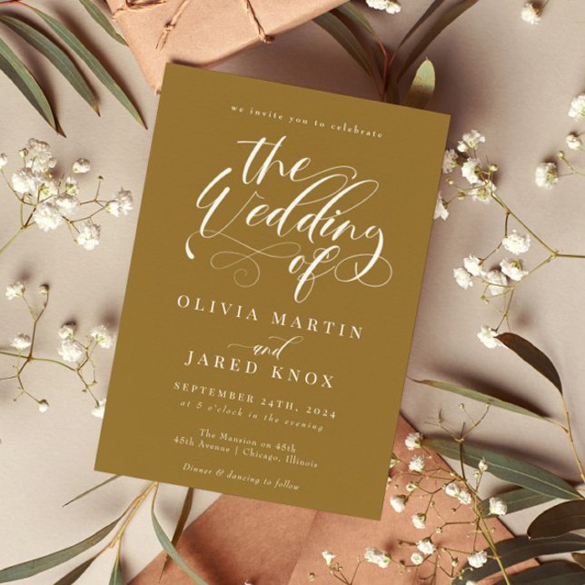 Inbjudan till elegant Calligraphy Classic Wedding (Skapare uppladdad)