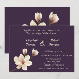Inbjudan till elegant Chic Magnolia Wedding