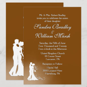 Inbjudan till elegant Chocolate Wedding