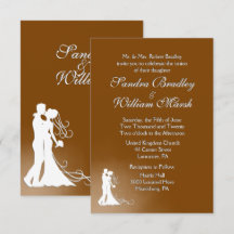 Inbjudan till elegant Chocolate Wedding