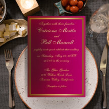 Inbjudan till elegant Classic Gold Foil Wedding