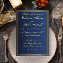 Inbjudan till elegant Classic Gold Foil Wedding