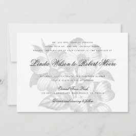 Inbjudan till elegant Classy Dogwood Flower Weddin