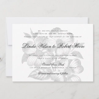 Inbjudan till elegant Classy Dogwood Flower Weddin