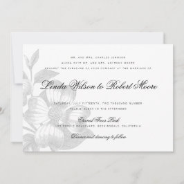 Inbjudan till elegant Classy Dogwood Flower Weddin