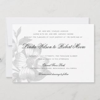 Inbjudan till elegant Classy Dogwood Flower Weddin