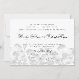 Inbjudan till elegant Classy Dogwood Flower Weddin