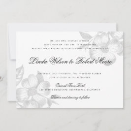 Inbjudan till elegant Classy Dogwood Flower Weddin
