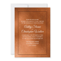 Inbjudan till elegant Copper and Cream Wedding