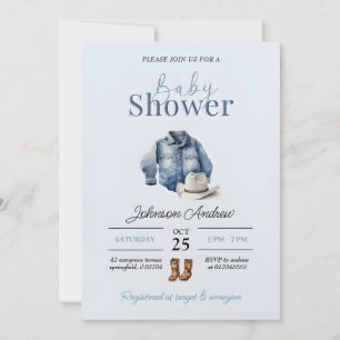 Inbjudan till elegant Cowboy Baby Shower
