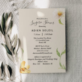 Inbjudan till elegant Daisy Lingerie Shower
