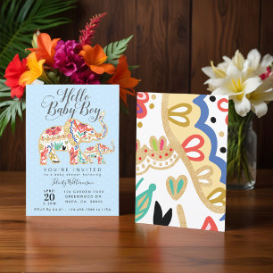 Inbjudan till elegant Decorative Elephant Baby Sho