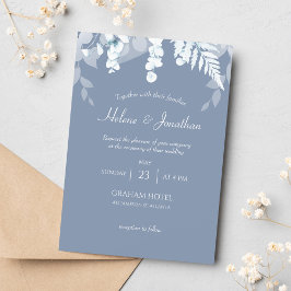 Inbjudan till elegant Dusty Blue Wedding
