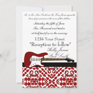 Inbjudan till elegant Electric Guitar Wedding