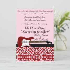 Inbjudan till elegant Electric Guitar Wedding