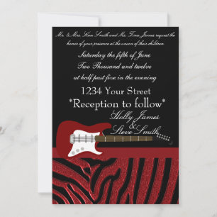 Inbjudan till elegant Electric Guitar Wedding