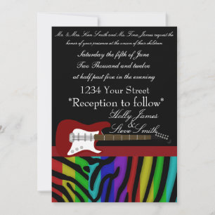 Inbjudan till elegant Electric Guitar Wedding