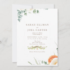 Inbjudan till elegant Eteral Botanical Wedding