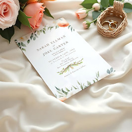 Inbjudan till elegant Eteral Botanical Wedding