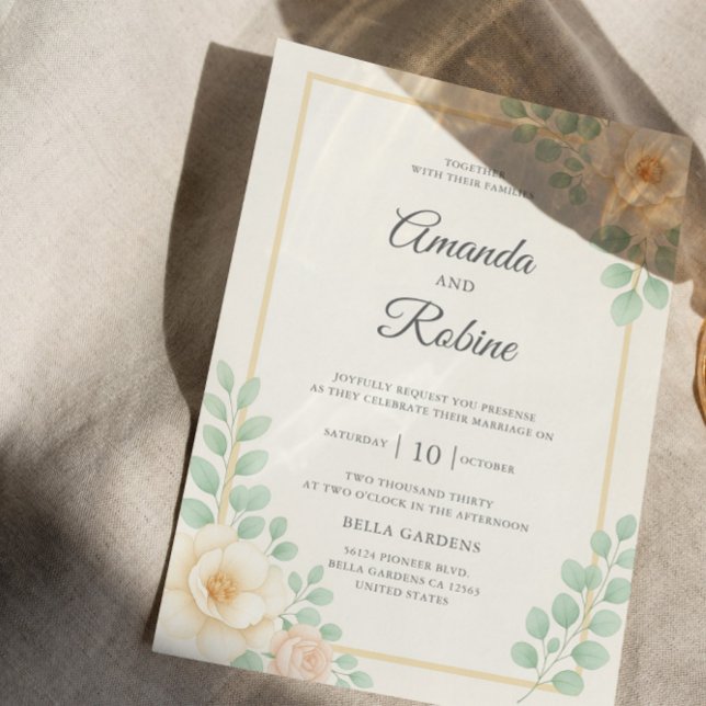 Inbjudan till elegant Eucalyptus Greenery Wedding (Skapare uppladdad)