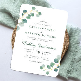 Inbjudan till elegant Eucalyptus Greenery Wedding Magnet