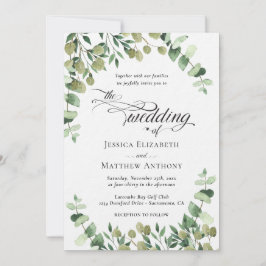 Inbjudan till elegant Eucalyptus Wedding