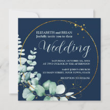 Inbjudan till elegant Eucalyptus Wedding