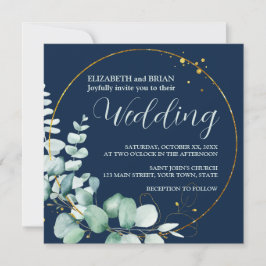 Inbjudan till elegant Eucalyptus Wedding