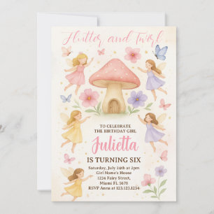 Inbjudan till elegant Fairy Birthday