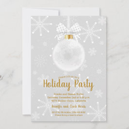 Inbjudan till elegant för Helgdag för Snöflingor f