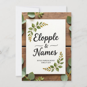 Inbjudan till elegant Grey Wedding Minimal
