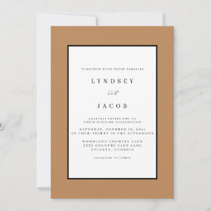 Inbjudan till elegant Guld Classic Wedding