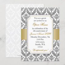 Inbjudan till elegant Guld Corporate Party