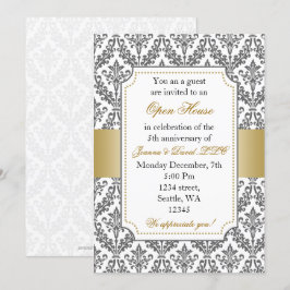 Inbjudan till elegant Guld Corporate Party